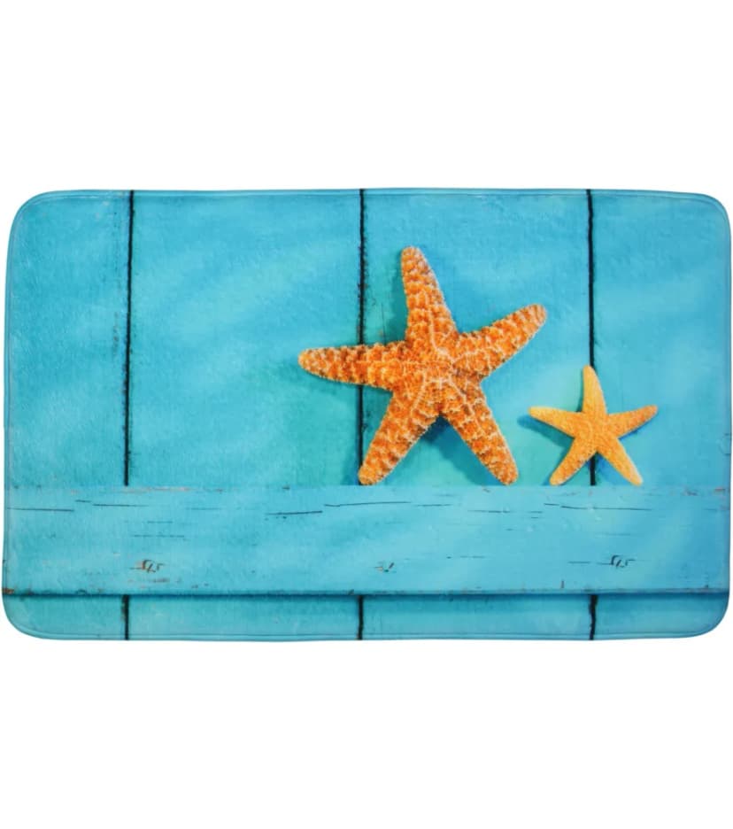 BADTEPPICH BADVORLEGER BADEMATTE BADETEPPICH BADEZIMMERTEPPICH STARFISH