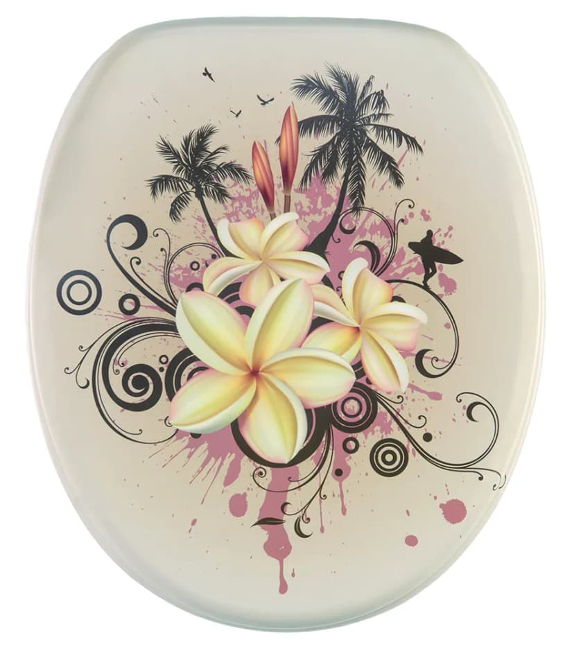 KLOBRILLE TOILETTENSITZ TOILETTENBRILLE WC BRILLE MIT ABSENKAUTOMATIK TROPICAL