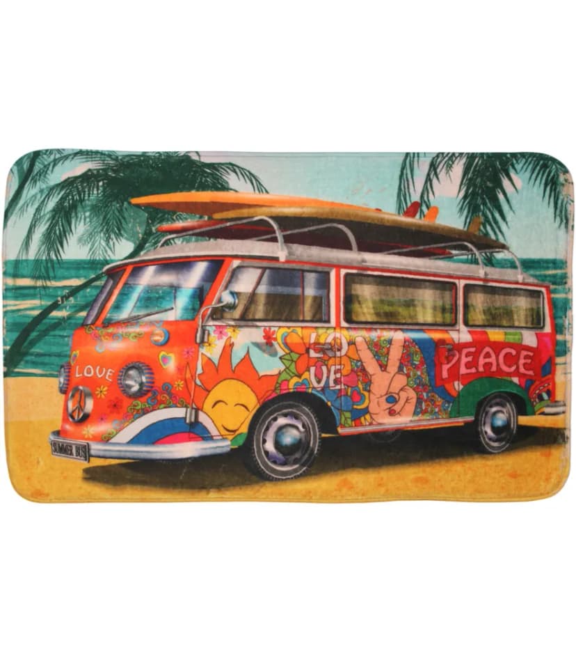 BADTEPPICH BADVORLEGER BADEMATTE BADETEPPICH BADEZIMMERTEPPICH SUMMER BUS