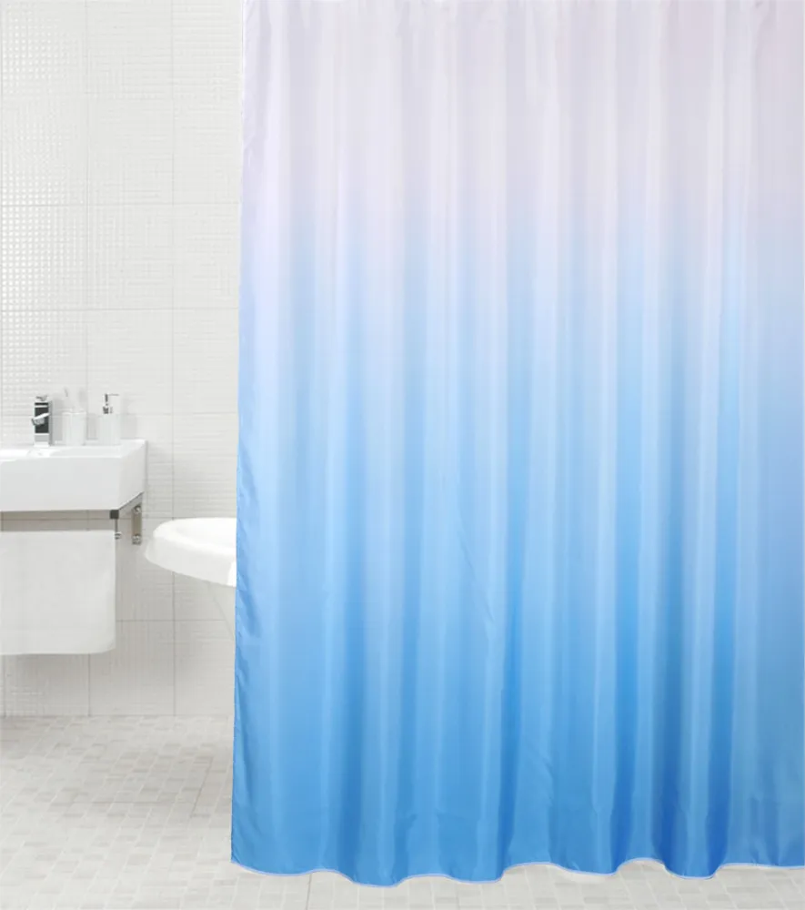 DUSCHVORHANG ANTI SCHIMMEL EFFEKT TEXTIL WC WANNENVORHANG BADEWANNENVORHANG BLAU