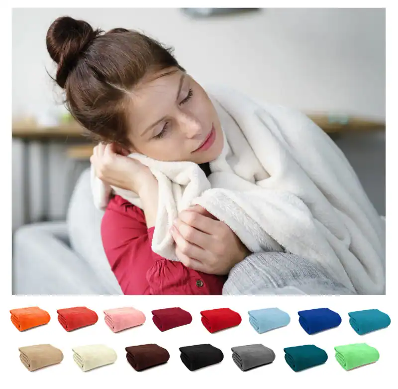 heimtexland ® Kuscheldecke Wohndecke SUPER SOFT Flanell Decke Sofadecke Typ380 – neu – Möbel – überwiegend weiß – Foto 1…