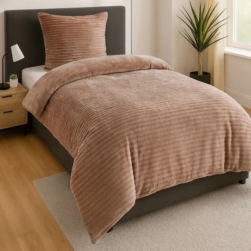 Cord Wende Bettwäsche kuschelweich warm Cashmere Touch Winter Bettbezug Typ768