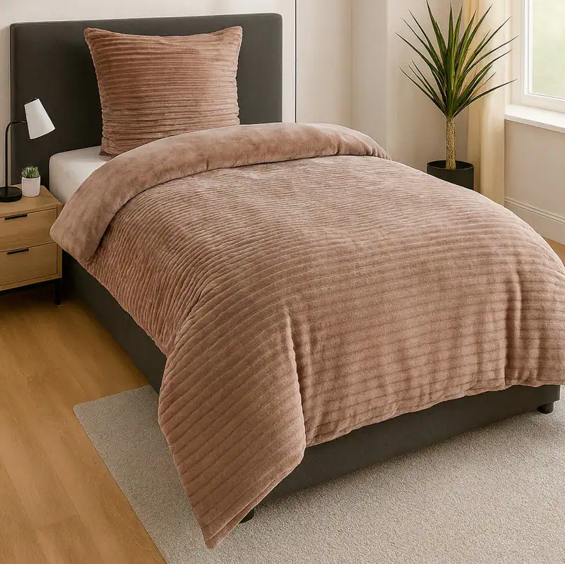 Cord Wende Bettwäsche kuschelweich warm Cashmere Touch Winter Bettbezug Typ768 – neu – Möbel – überwiegend silber – Foto 1…