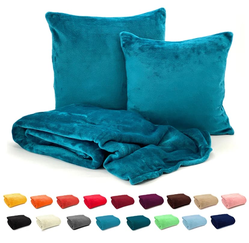 heimtexland ® Super Soft Kuschel Kissen Flanell Plüsch Deko Kissenhülle Typ380