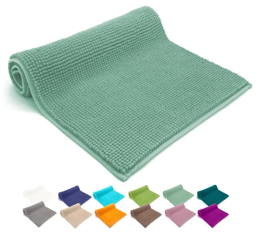 heimtexland ® Badvorleger Chenille Badteppich Badematte WC Dusch Vorleger Typ777
