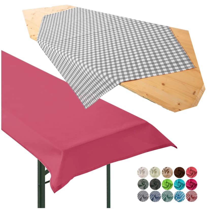 heimtexland ® Tischdecke Bierzeltgarnitur Biertischdecke Garten Tischdeko Typ861