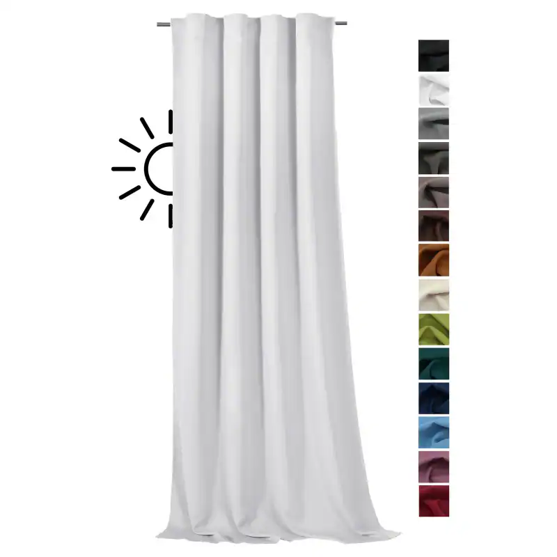 heimtexland ® Thermo Verdunkelungsvorhang Deko Vorhang Gardine blickdicht Typ139 – neu – Möbel – überwiegend weiß – Foto 1…