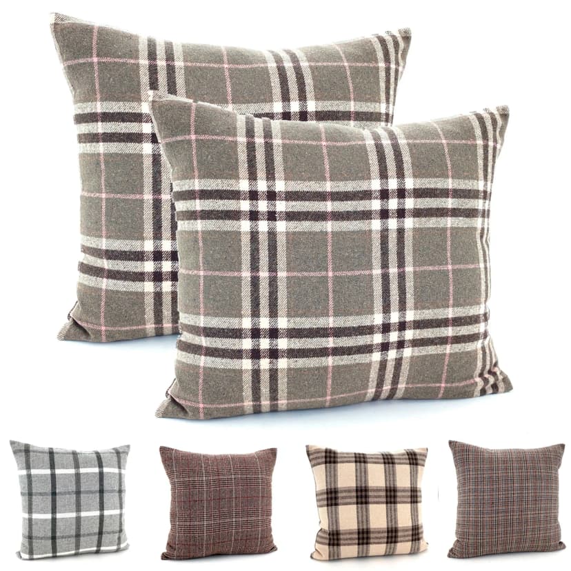 heimtexland ® Dekokissen Tartan kariert Kissen cosy Karo Deko Kissenhülle Typ899
