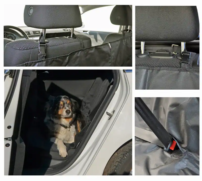Auto Schonbezug Hundedecke Rückbank Kofferraum Abwaschbar 145 x 150 Typ659 – neu – Sonstiges – überwiegend weiß – Foto 1…
