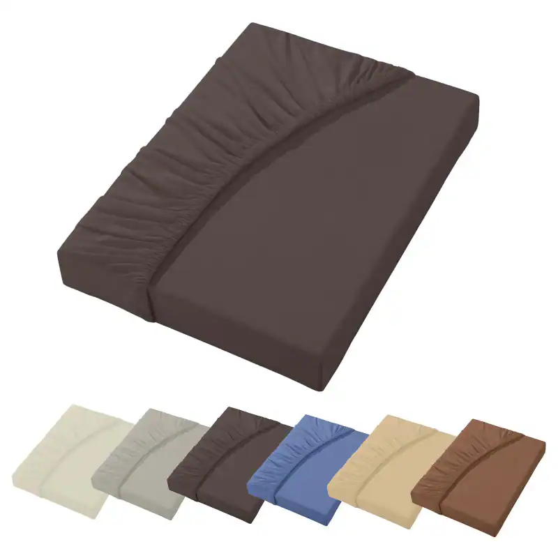 Luxury Fein Jersey Spannbetttuch Boxspringbett Wasserbett Spannbettlaken Typ723 – neu – Möbel – überwiegend weiß – Foto 1…