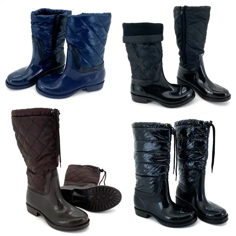 Gummistiefel Hochschaft Daunen Stiefel gesteppt Damen Mädchen Trend Boots Typ880 – neu – Sonstiges – überwiegend weiß…