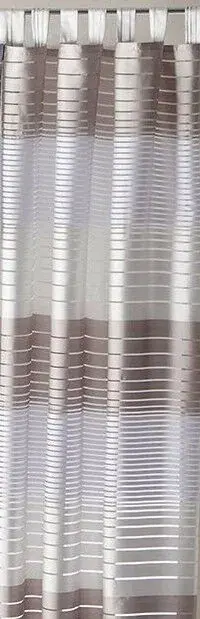 Vorhang Schlaufenschal gestreift Dekoschal silber schwarz weiß Gardine Typ202 – neu – Möbel – Foto 1 von 5