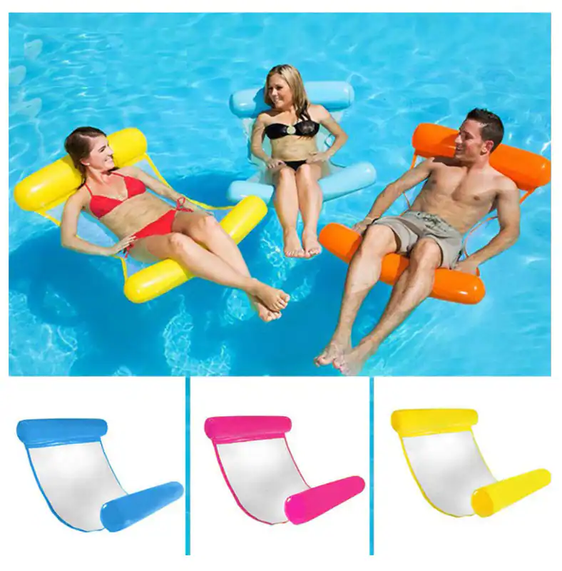 heimtexland ® Wasserhängematte aufblasbare Pool Hängematte Luftmatratze Typ783 – neu – Spielzeug – überwiegend weiß – Foto…