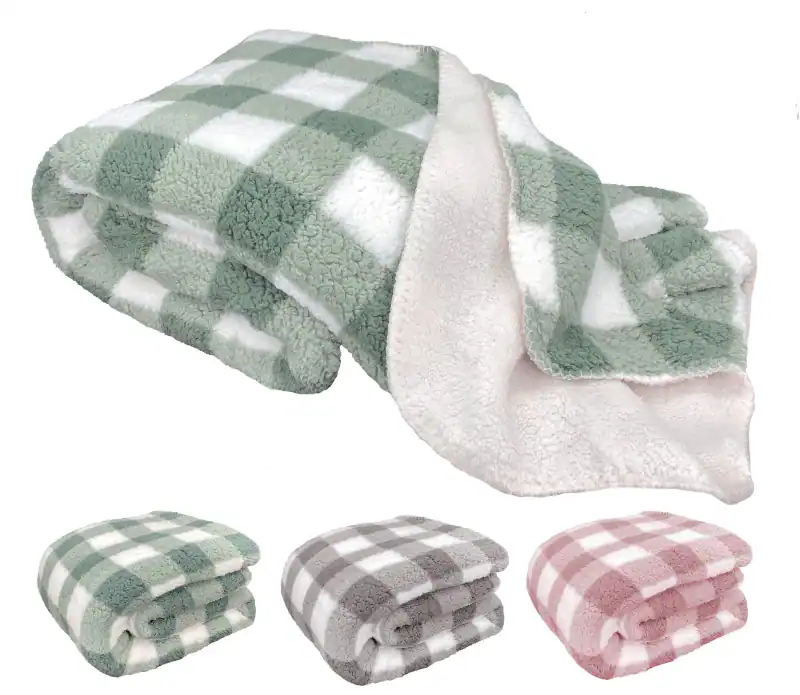 heimtexland ® Kuscheldecke Sherpa Fell super warmeTeddy Plüsch Wohndecke Typ837 – neu – Möbel – überwiegend weiß – Foto 1…