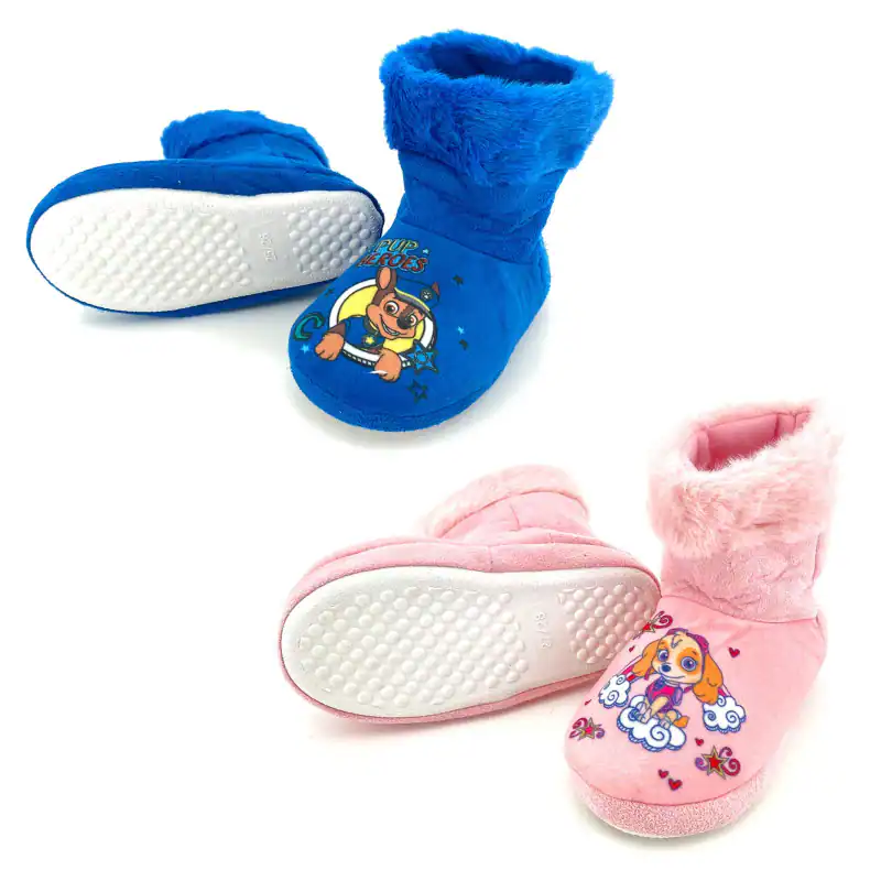 Paw Patrol Hausschuhe Kinder Hüttenschuhe Plüsch Skye rosa Chase blau Typ867 – neu – Sonstiges – Foto 1 von 5