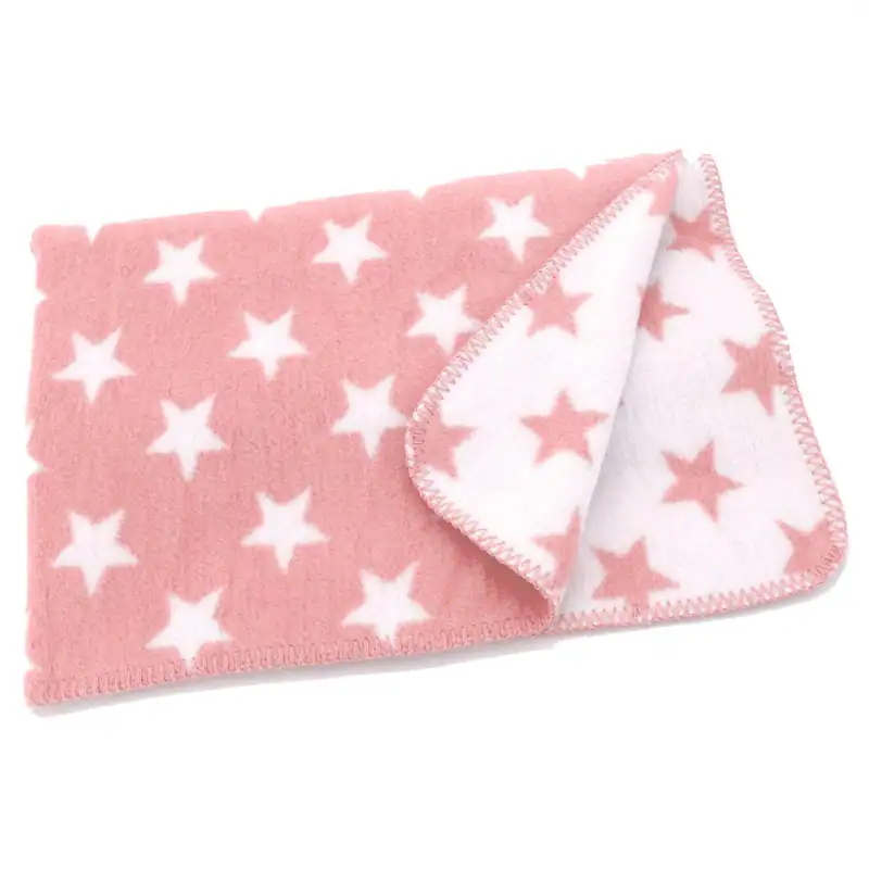 SUPER SOFT Baby Kuscheldecke STERNE rosa hellblau grau 75x100 cm ÖKOTEX Typ526 – neu – Sonstiges – Foto 1 von 5