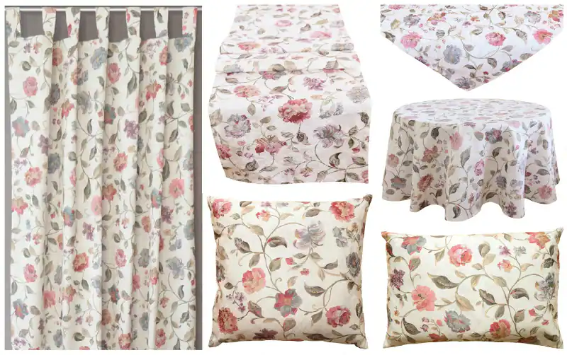 moderner Landhaus Tischdecke Tischläufer Blumen Country Chic Tischwäsche Typ312 – neu – Möbel – überwiegend weiß – Foto 1…