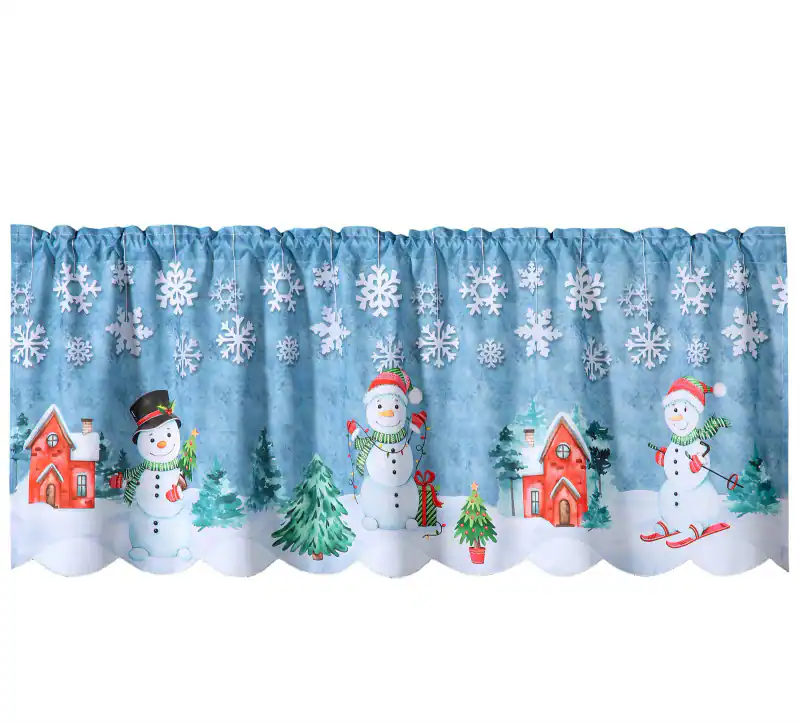Scheibengardine Deko Gardine Winter Fensterdeko Weihnachten Schneemann Typ651 – neu – Möbel – überwiegend weiß – Foto 1 von 3