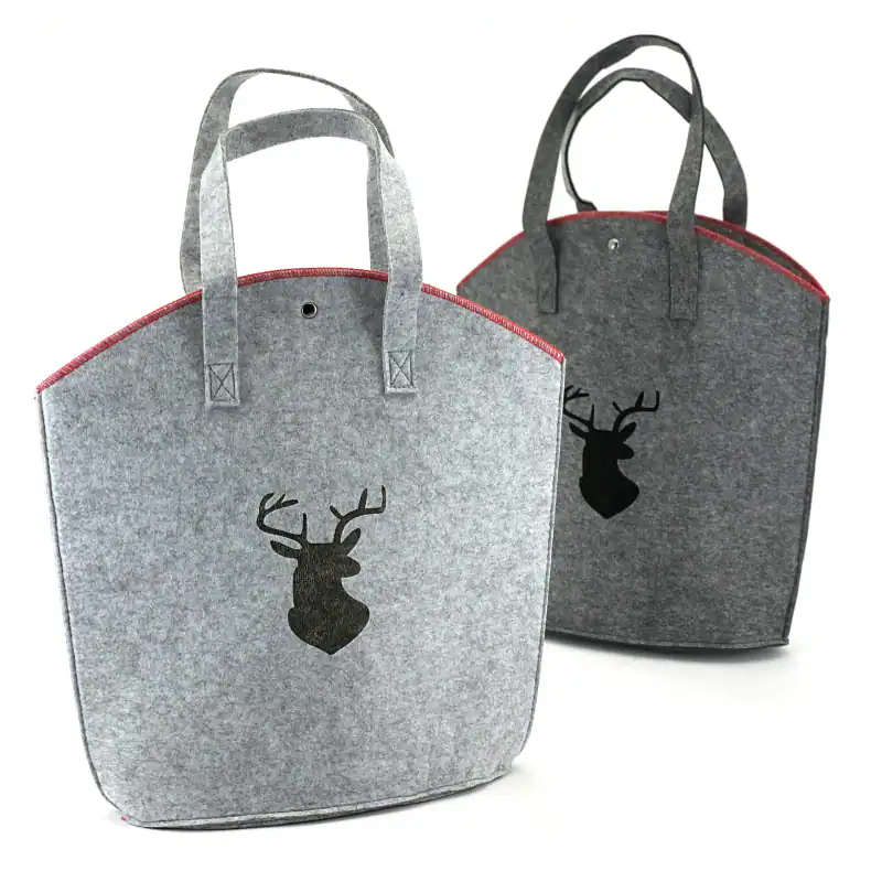 Handtasche Filz Hirsch Geweih Shopper Einkaufstasche Trachten Filztasche Typ852 – neu – Sonstiges – überwiegend weiß – Foto…