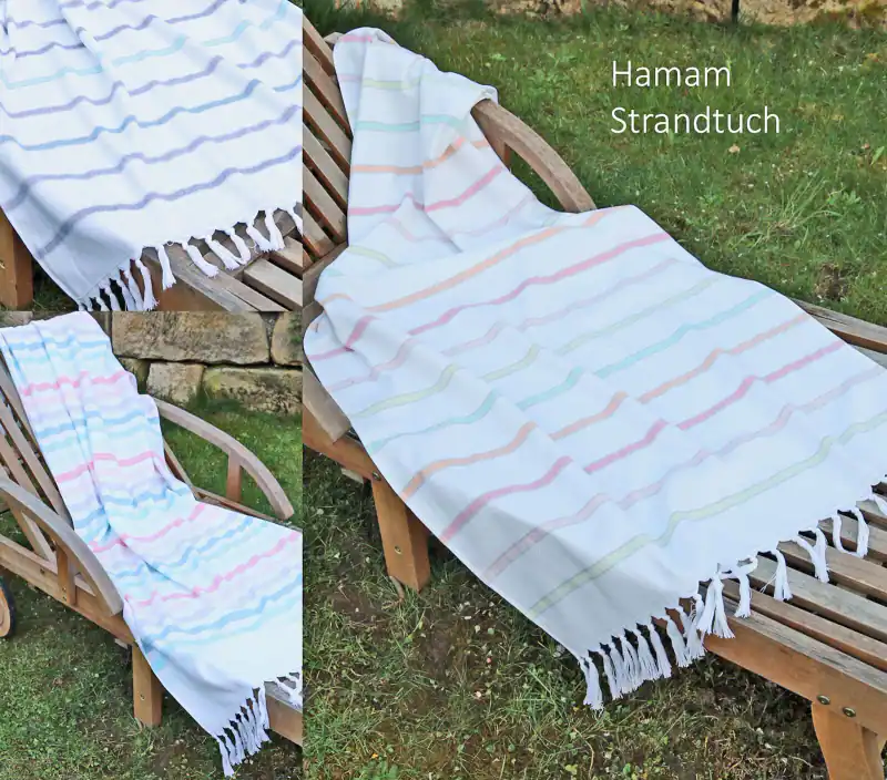 Hamamtuch STRANDTUCH Pestemal SOFT Saunatuch Handtuch Yogadecke Badetuch Typ435 – neu – Möbel – überwiegend silber – Foto 1…