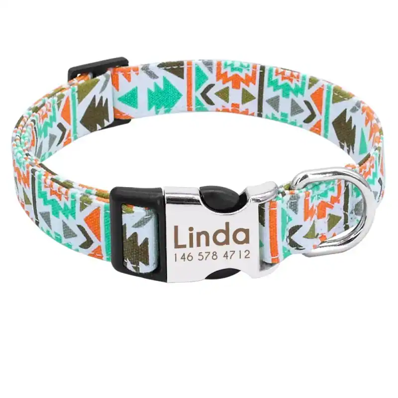 Hundehalsband Gipsy Mit Namen Telefonnummer Personalisiert Wunsch Gravur Nylon – neu – Sonstiges – überwiegend weiß