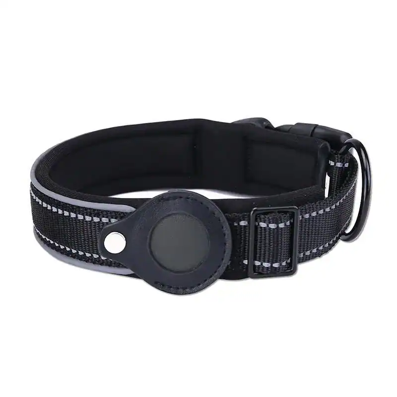 Hundehalsband Airtag Apple Finder Halsband Hunde Katzenhalsband Schwarz Leder – neu – Sonstiges – Foto 1 von 5