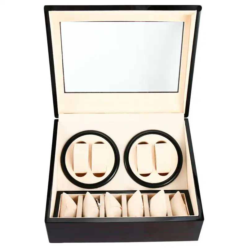 4+6 Uhren Uhrenbeweger Uhrenbox Holz Watch Winder Automatisch Uhrendreher Kasten – neu – Uhren & Schmuck – überwiegend weiß…