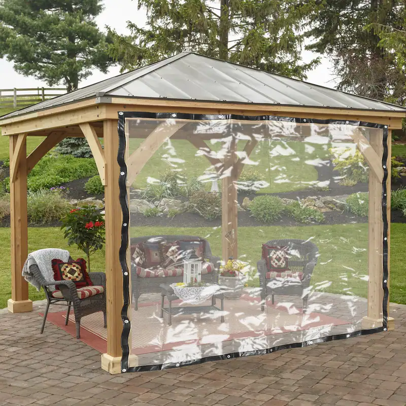 PVC Regenvorhang Regenschutz Abdeckplane Folie Klarsicht Vinylplane für Terrasse – neu – Fitness & Kraftsport – überwiegend…