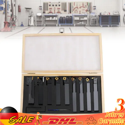 Drehmeißel Drehstahl HM Wendeplatten Set in Box 9 tlg. 20x20 mm für Drehbank DE – neu – Fitness & Kraftsport – überwiegend…