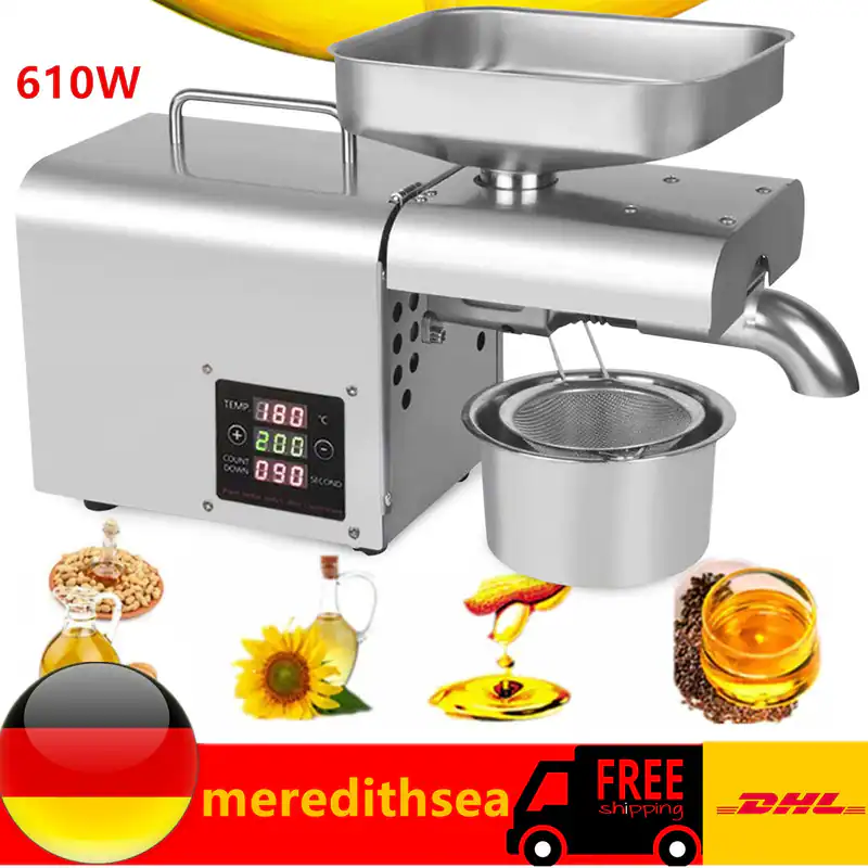 Ölpressemaschine Öl Extraktion Extraktor Automatisch Edelstahl Ölpresse Maschine – neu – Fitness & Kraftsport – überwiegend…