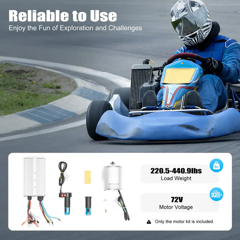DC 60-72V 3000W Elektromotor Bürstenloser Gleichstrommotor for Scooter Go Kart – neu – Fitness & Kraftsport – überwiegend…