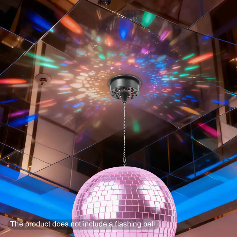 Disco-Kugel-Motor,Disco-Kugel-Motor mit Beleuchtung und Fernbedienung für Partys – neu – Fitness & Kraftsport – überwiegend…