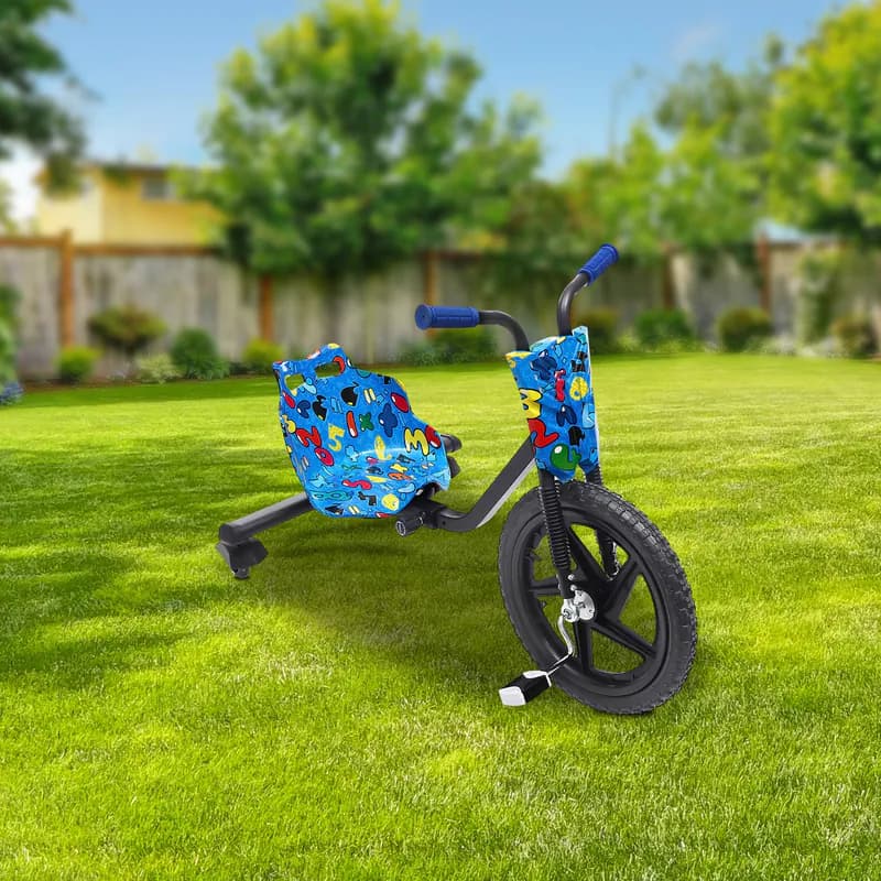 16 Zoll Kinder Tret Dreirad Kinder Drift Scooter Drift Trike Roller 80kg Last – neu – Spielzeug – überwiegend hellblau…