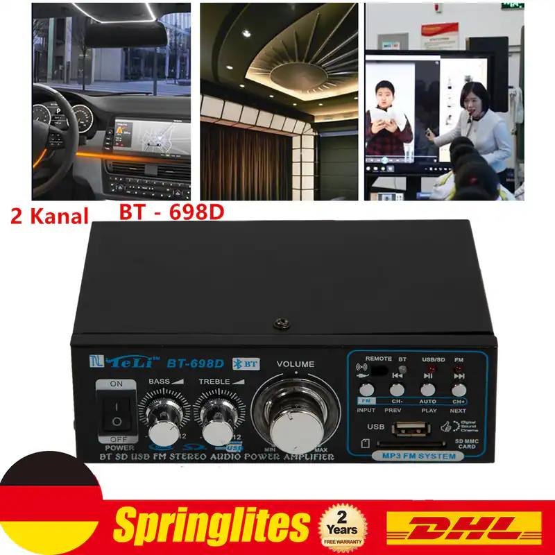 Bluetooth Verstärker HiFi Stereo Amplifier 2 Kanal Mini Audio Verstärker Schwarz – neu – TV, Video & Audio – Foto 1 von 5