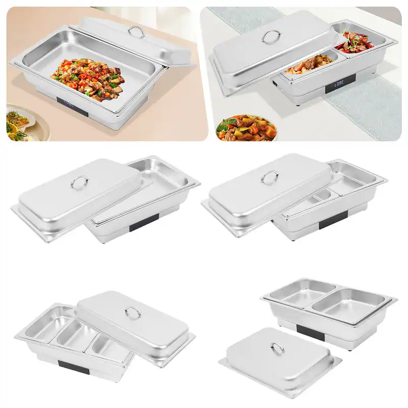 9L Elektrisches Chafing Dish Buffet Set, Speisewärmer Warmhaltebehälter 600W – neu – Fitness & Kraftsport – überwiegend…