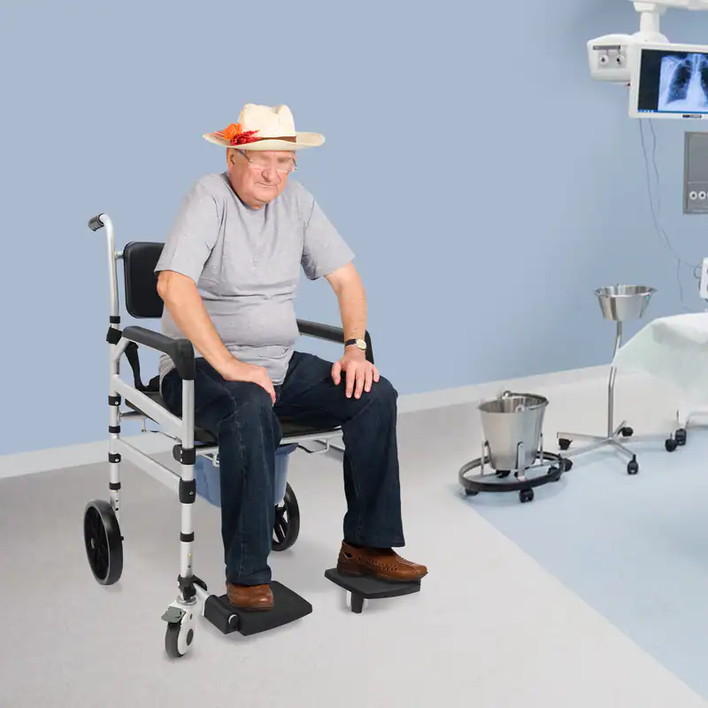 Verstellbar Duschstuhl Fahrbarer Toilettenrollstuhl Toilettenstuhl mit Rollen – neu – Fitness & Kraftsport – überwiegend…