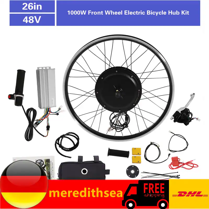 48V 1000W Elektrisches Fahrrad Umbausatz Kit 26" E-Bike Vorderradnabenmotorrad – neu – Fitness & Kraftsport – überwiegend…