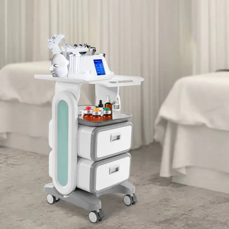 Instrumentenschränke Salon Trolley Medizinischer Wagen mit 2 Schubladen – neu – Fitness & Kraftsport – überwiegend silber…