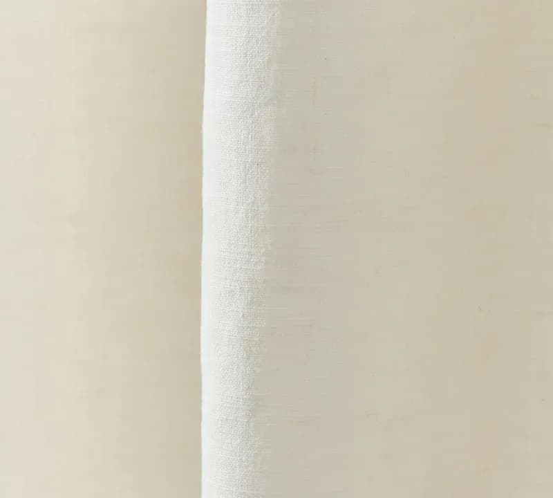 OEKO TEX SCHMIRGEL LEINEN VERDUNKELUNGSVORHANG 50" B X 84" L - ELFENBEIN – neu – Möbel – überwiegend silber – Foto 1 von 3