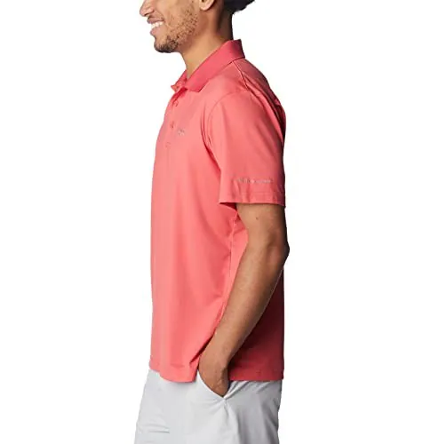 COLUMBIA HERREN LOW DRAG OFFSHORE POLO - GR: MEN L - SUNSET RED – neu – Herrenmode – überwiegend weiß – Foto 1 von 5