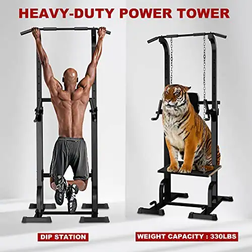 Holleyweb Multifunktions Power Tower Dip Station, Klimmzug & Dip Ständer – neu – Sonstiges – überwiegend weiß – Foto 1 von 5