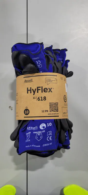 ANSELL HYFLEX 11-618 NYLON LEICHTER MEHRZWECKHANDSCHUH MIT - GRÖSSE 10 XL – neu – Sonstiges – überwiegend silber – Foto 1…