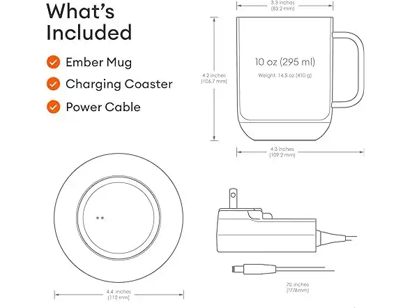 EMBER TEMPERATURKONTROLLE SMART MUG 2 14 OZ - WEISS – neu – Möbel – Foto 1 von 3