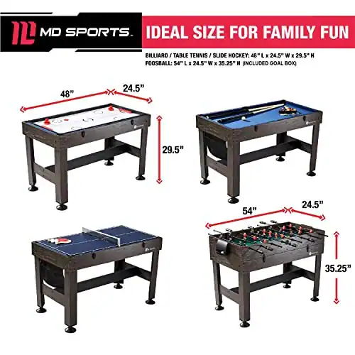 MD SPORT KOMBINATIONSSPIELE MEHRERE STILE ARCADE - BLAU/BRAUN/GRÜN/WEISS/ROT – neu – Sonstiges – Foto 1 von 5