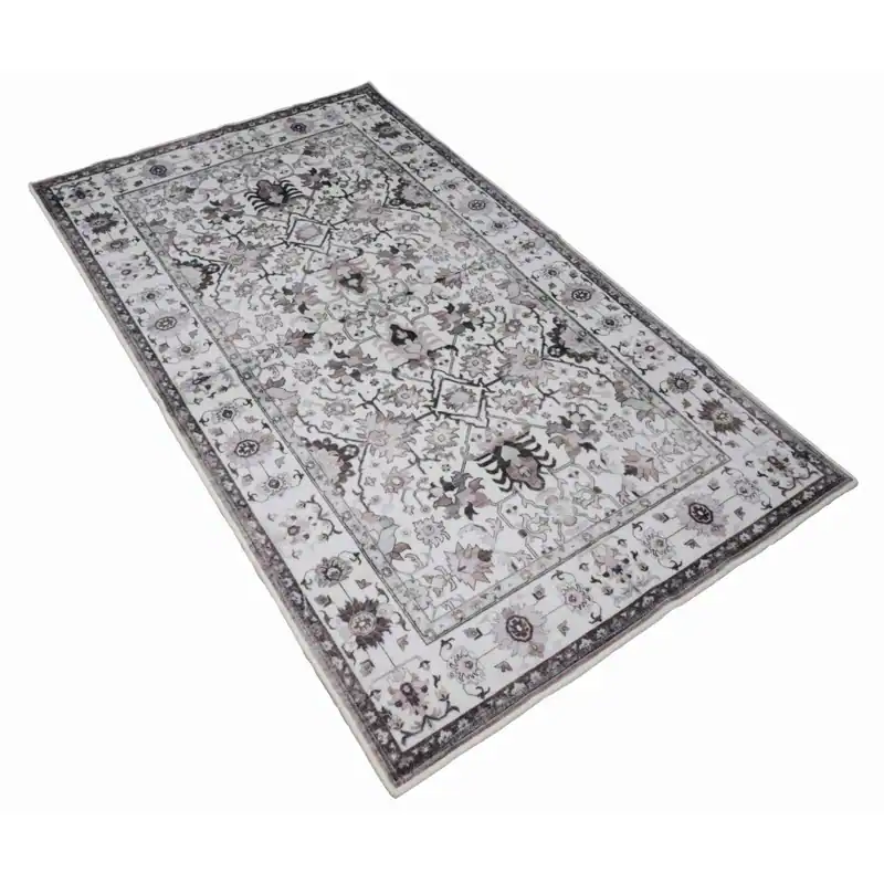 BIBB HOME 4 FUSS X 6 FUSS WASCHBARER FLANELL BEDRUCKTER FLÄCHENTEPPICH MIT – neu – Sonstiges – überwiegend weiß – Foto 1…