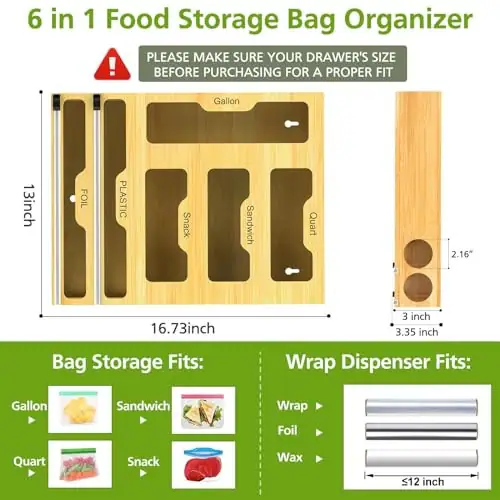 LAWMOLIW - Tasche Aufbewahrung Organizer für Küchenschublade, 6 in 1 Folie und – neu – Möbel – überwiegend weiß – Foto 1…