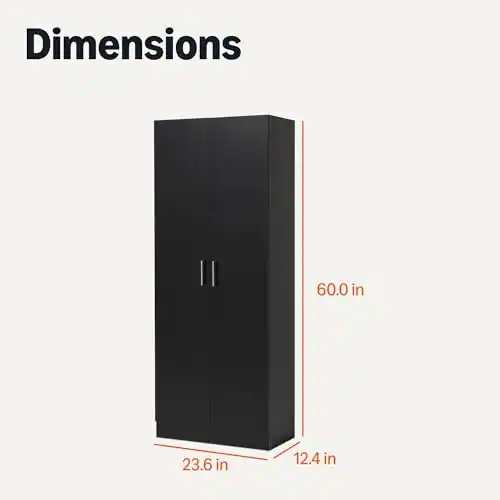 AMAZON BASICS AUFBEWAHRUNGSSCHRANK FÜR KÜCHE SPEISEKAMMER - SCHWARZ – neu – Möbel – Foto 1 von 5