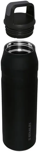 STANLEY ICEFLOW CAP AND CARRY WASSERFLASCHE | WIDE MOUTH TWIST DECKEL | - – neu – Camping & Outdoor – überwiegend schwarz…