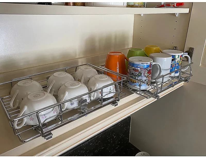 Pop-It Set KLEINE erweiterbare Schiebeschrank Organizer mit Einlagen - SILBER – neu – Möbel – Foto 1 von 3