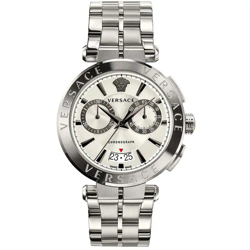Teilen Versace Herrenuhr weißes Zifferblatt mit silbernem Armband VBR040017 – neu – Uhren & Schmuck – Foto 1 von 5